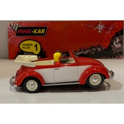 SLOT CAR PINK KAR CV027 VW VOLKSWAGEN BEETLE ESCARABAJO DESCAPOTABLE ROJO