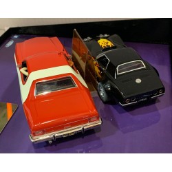 SLOT CAR SCX SUPERSLOT H2603A STARSKY & HUTCH FORD TORINO CHEVROLET CORVETTE