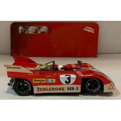 SLOT CAR NSR 0358SW PORSCHE 908/3 -3 LE MANS 1973 TOBLERONE