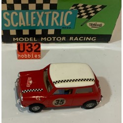 SLOT CAR SCX SCALEXTRIC EXIN C-45 MINI COOPER -35 RACE TUNED ROJO