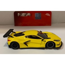 SLOT CAR NSR 0395 CORVETTE C8.R TEST CAR YELLOW