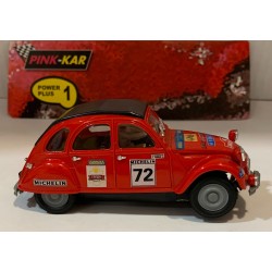 SLOT CAR PINK-KAR CV035 CITROEN 2CV -72 RALLYE 1974 ROJO