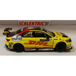 SLOT CAR SCALEXTRIC U10457S300 AUDI RS3 LMS -17 WTCR 2002 DHL NATHANAEL BERTHON