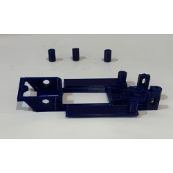 U3D CHASIS 3D FIAT 124 SPYDER EN LINEA  AZUL SCALEXTRIC