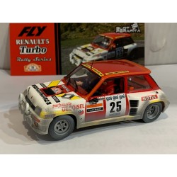 SLOT CAR FLY E2122AR RENAULT 5 TURBO -25 CRITERIUM DES CEVENNES '82 EFECTO BARRO