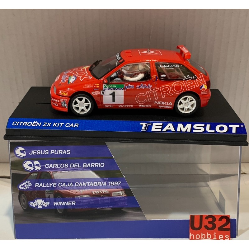 SLOT CAR TEAM SLOT 13302 CITROEN ZX KIT CAR -1 RALLYE CAJA CANTABRIA 1997 PURAS
