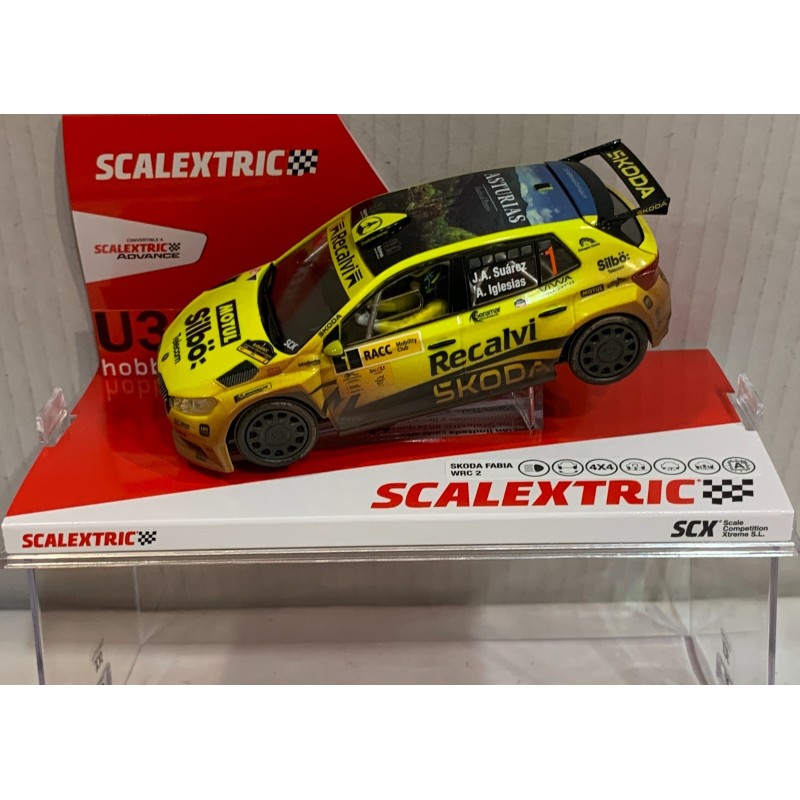 SLOT CAR SCX SCALEXTRIC U10565S300 SKODA FABIA WRC2 -1 COHETE SUAREZ-A.IGLESIAS