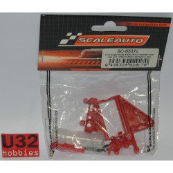 SCALEAUTO SC-6537C SOPORTE MOTOR ANGLEWINDER RT3 OFFSET 0.25mm EXTRA HARD ROJO