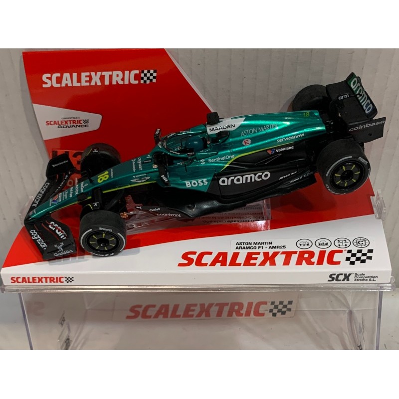SLOT CAR SCX SCALEXTRIC U10598S300 ASTON MARTIN AMR25 -14 F1 2025 LANCE STROLL