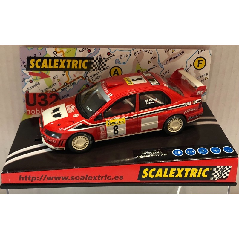 qq 6089  SCALEXTRIC MITSUBISHI LANCER E7 R MONTECARLO 02 -8 Mc RAE *