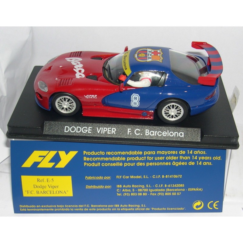 SLOT CAR FLY E5 DODGE VIPER F.C.BARCELONA  LIMITED EDITION   MB