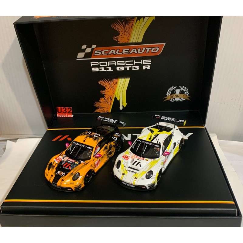 SCALEAUTO SC-6419PACK PORSCHE 911 GT3 R MANTHEY WINNER LE MANS 2024 TWIN PACK