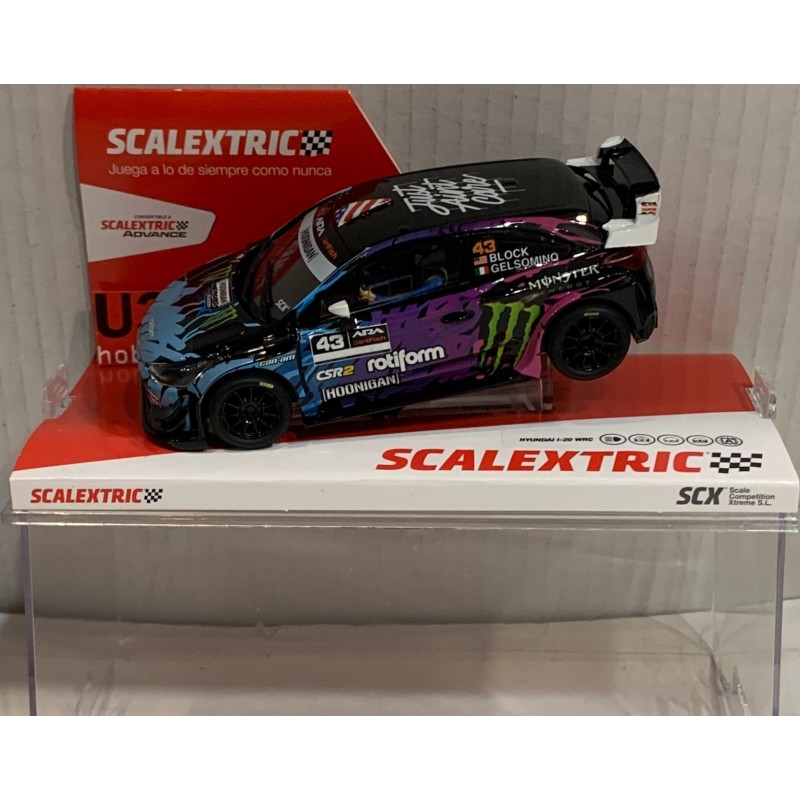 SLOT CAR SCX SCALEXTRIC U10454S300 HYUNDAI i-20 WRC -43 BLOCK-GELSOMINO