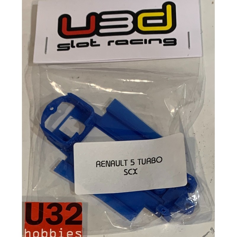 U3D CHASIS 3D RENAULT 5 TURBO LINEA AZUL SCALEXTRIC