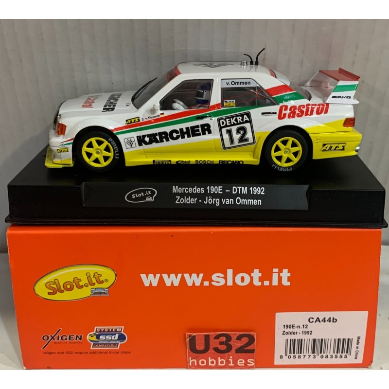 SLOT CAR SLOT.IT CA44B MERCEDES 190E -12 DTM 1992 ZOLDER JORG VAN OMMEN