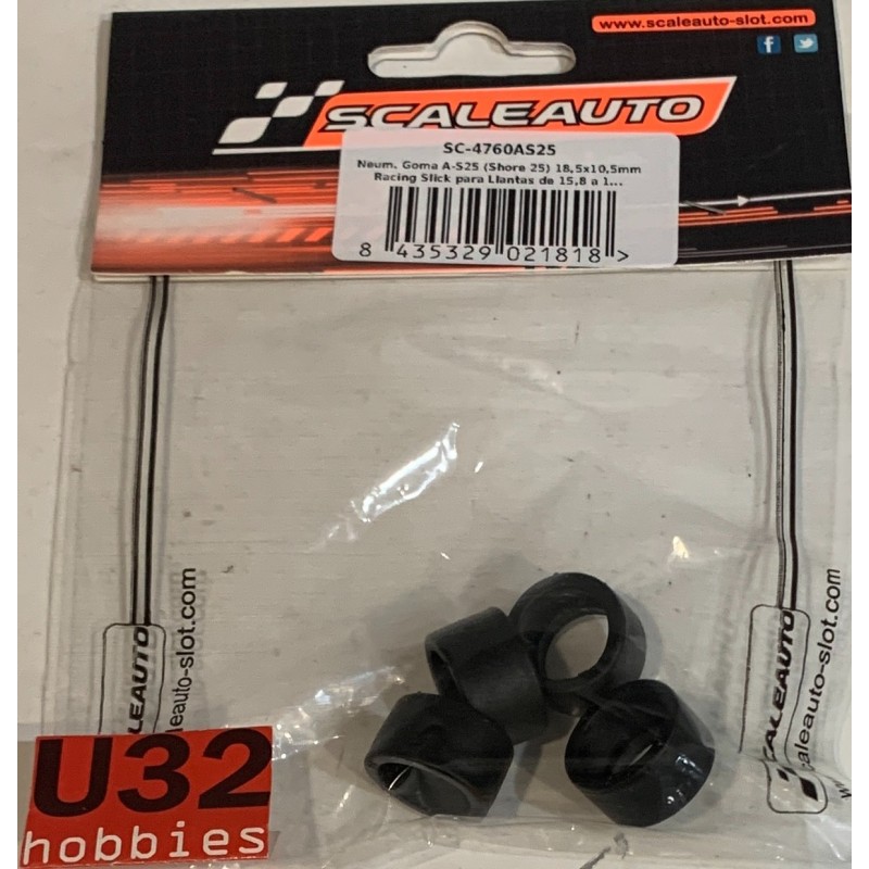 SCALEAUTO SC-4760AS25 NEUMATICO AS25 18.5X10.5 SHORE 25  LLANTA 15.8 a 17.2mm
