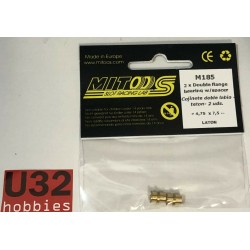 MITOOS M185 COJINETE LATON DOBLE TETON LARGO EJE 2.38mm 2 UNIDADES