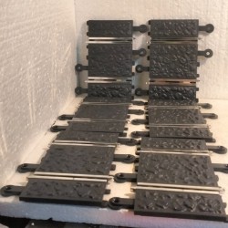 7404 SCALEXTRIC SCX TRAMO RECTA  87 mm TT RAID 6 UNIDADES NUEVAS PRIMERA SERIE *