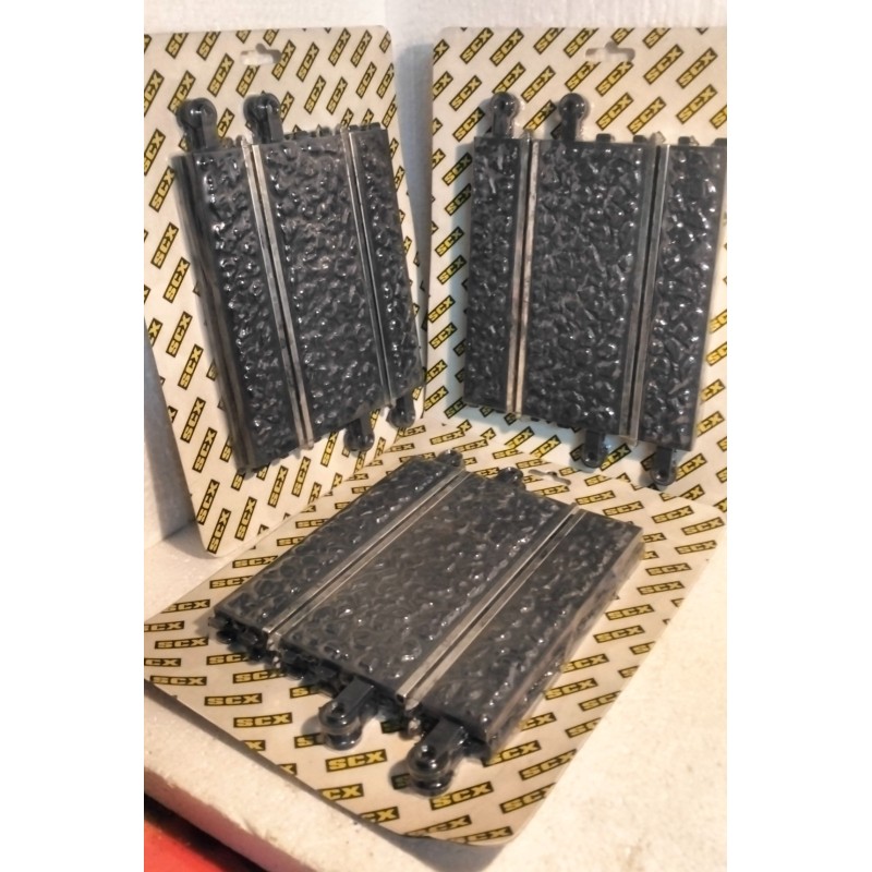 7405 SCALEXTRIC SCX TRAMO RECTA  175 mm TT RAID 6 UNIDADES NUEVAS PRIMERA SERIE*