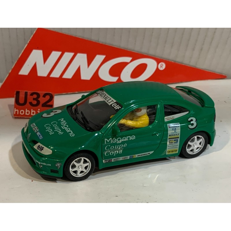 SLOT CAR NINCO 50146 RENAULT MEGANE COPA  -3 VERDE
