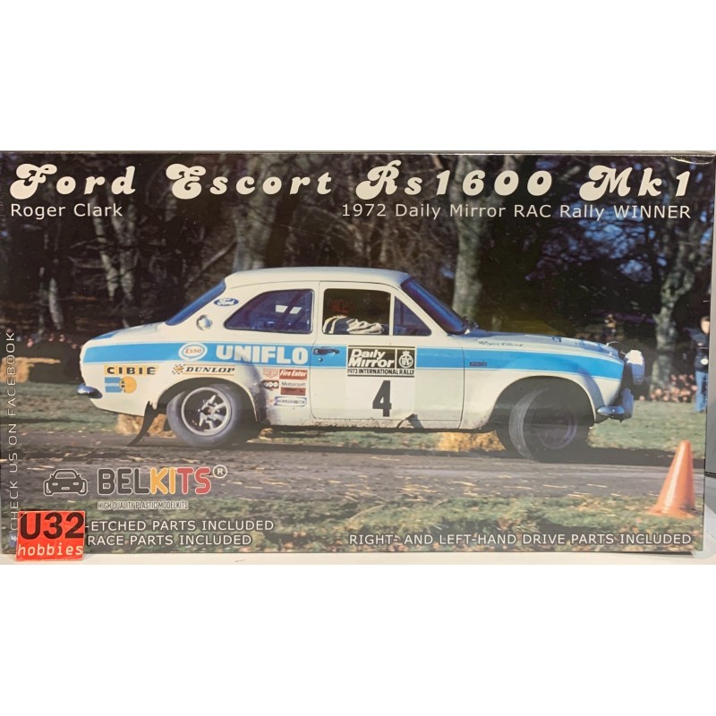 BELKITS BEL-007 KIT 1/24 FORD ESCORT RS1600 MKI 1972 RALLY RAC WINNER R.CLARK