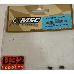 SLOT CAR MSC 2245 CARBONES MOTOR BLANDOS ESPECIAL COMPETICION 2 UNIDADES