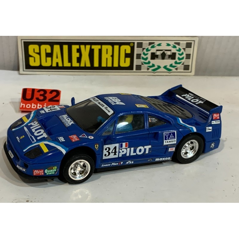 SLOT CAR SCX SCALEXTRIC EXIN  TYCO 8348.09 FERRARI F40 -34 PILOT