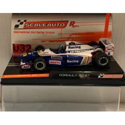 SLOT CAR SCALEAUTO SC-6304 WILLIAMS RENAULT FW18 -6 F1  RACING 1995  DAMON HILL