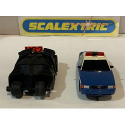 SLOT CAR SCALEXTRIC C2669A BATMAN BEGINS 2 CARS UNBOXED