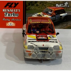 SLOT CAR FLY E2122AR RENAULT 5 TURBO -25 CRITERIUM DES CEVENNES '82 EFECTO BARRO