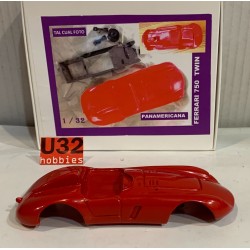 SLOT CAR BUM SLOT 4001 CARROCERIA + CHASIS FERRARI 750 TWIN
