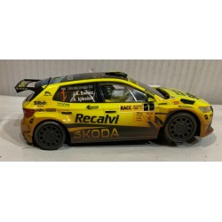 SLOT CAR SCX SCALEXTRIC U10565S300 SKODA FABIA WRC2 -1 COHETE SUAREZ-A.IGLESIAS