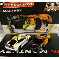 SCALEAUTO SC-6419PACK PORSCHE 911 GT3 R MANTHEY WINNER LE MANS 2024 TWIN PACK