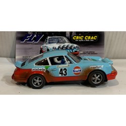 SLOT CAR FLY E2087AR PORSCHE 911 -43 RALLY MILLE MIGLIA 1979 GULF SCHIZZI BARRO