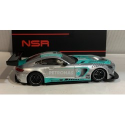 SLOT CAR NSR D0360AW MERCEDES AMG GT3 EVO -60 PETRONAS SILVER
