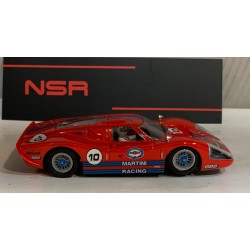 SLOT CAR NSR 0410SW FORD GT40 MKIV -10 MARTINI RED