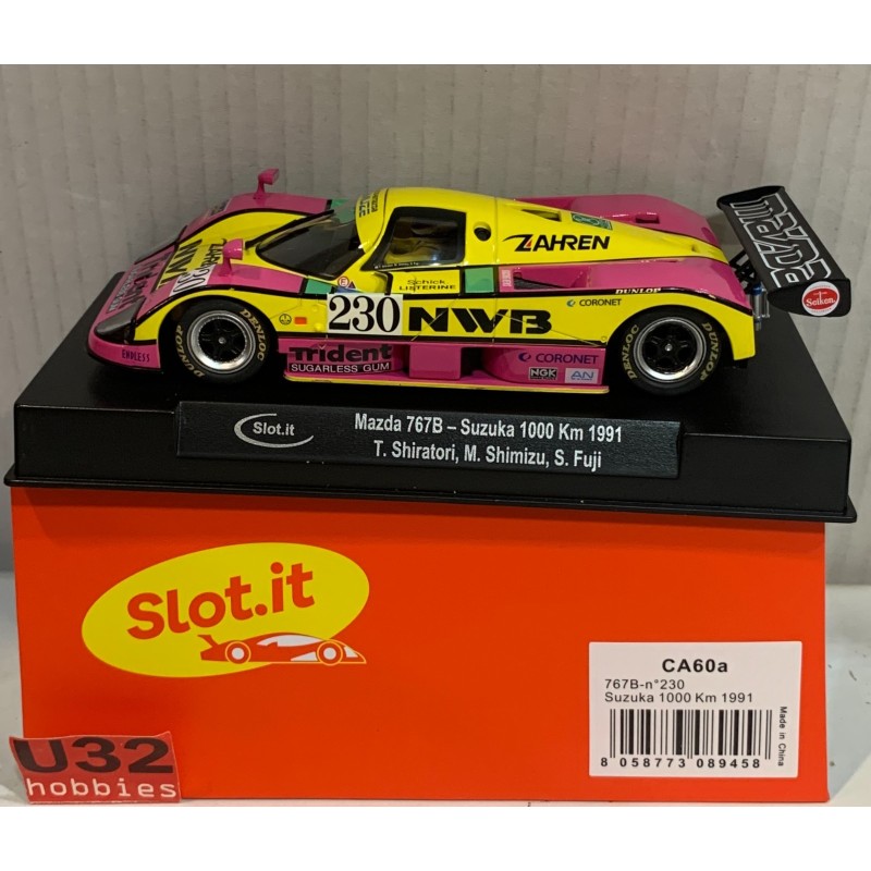 SLOT CAR SLOT.IT CA60A MAZDA 767B -230 SUZUKA 1000Km 1991 SHIRATORI-SHIMIZU-FUJI