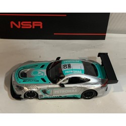 SLOT CAR NSR D0360AW MERCEDES AMG GT3 EVO -60 PETRONAS SILVER