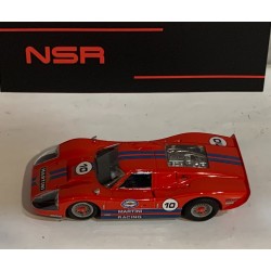 SLOT CAR NSR 0410SW FORD GT40 MKIV -10 MARTINI RED