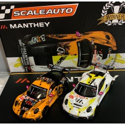 SCALEAUTO SC-6419PACK PORSCHE 911 GT3 R MANTHEY WINNER LE MANS 2024 TWIN PACK