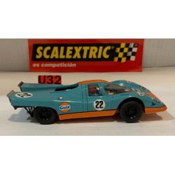 SLOT CAR SCX SCALEXTRIC ALTAYA COCHES MITICOS PORSCHE 917 -22 GULF LE MANS 1970