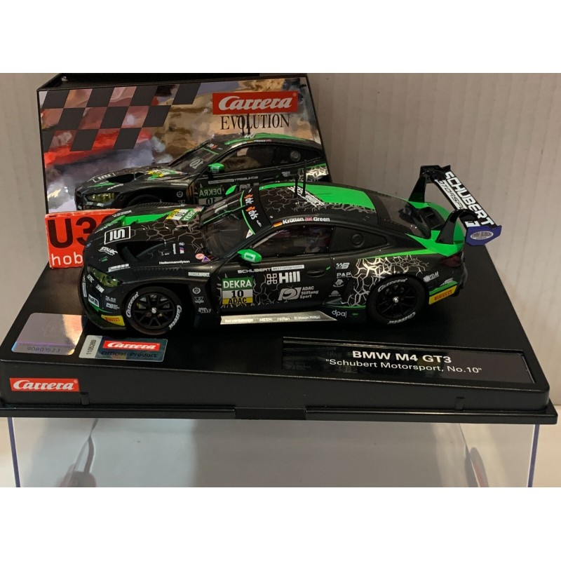 SLOT CAR CARRERA EVOLUTION 27747 BMW M4 GT3 -10 SCHUBERT MOTORSPORT KRUTTEN