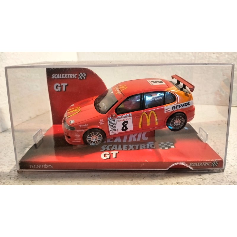 qq SCALEXTRIC SEAT SPORT SEAT LEON -8 F. NAVARRETE Mc DONALD'S SCX SPAIN *