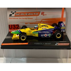 SLOT CAR SCALEAUTO SC-6344 BENETTON B191 FORD COSWORTH -19 F1 1991 M.SCHUMACHER