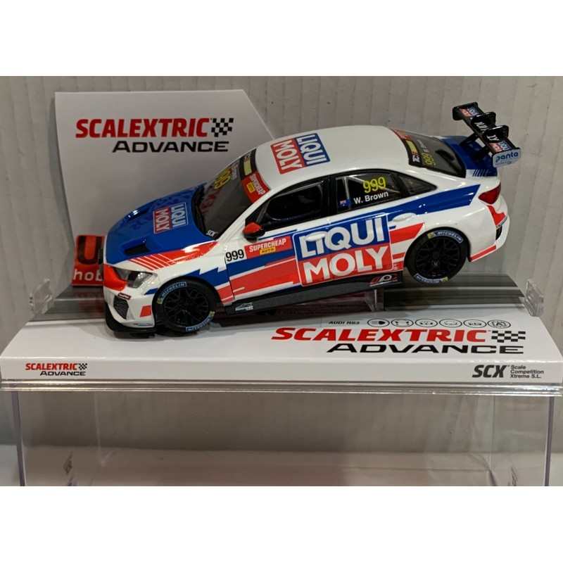 SLOT CAR SCX SCALEXTRIC ADVANCE E10556S300 AUDI RS3 LMS TCR. -999 LIQUI MOLY