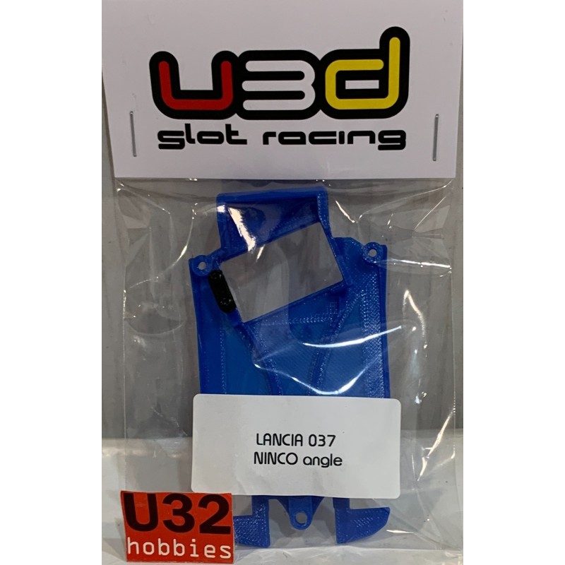 SLOT CAR U3D CHASIS 3D LANCIA 037 ANGLEWINDER AZUL NINCO