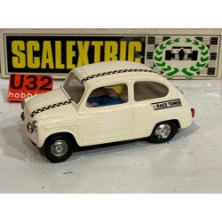 SLOT CAR SCX SCALEXTRIC EXIN TC600  SEAT 600 BLANCO CHASIS NEGRO RACE TUNED