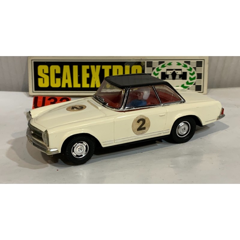 SLOT CAR SCX SCALEXTRIC EXIN C-32 MERCEDES 250SL -2 BLANCO  CAPOTA  NEGRO