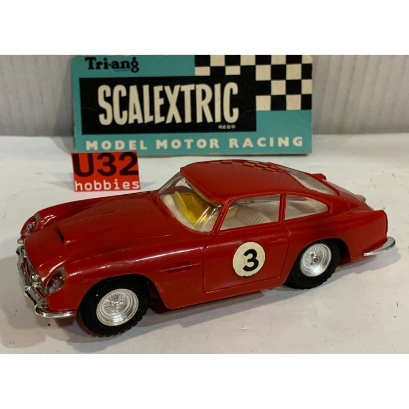 SLOT CAR TRIANG SCALEXTRIC C68 ASTON MARTIN DB4 GT -3 ROJO OSCURO