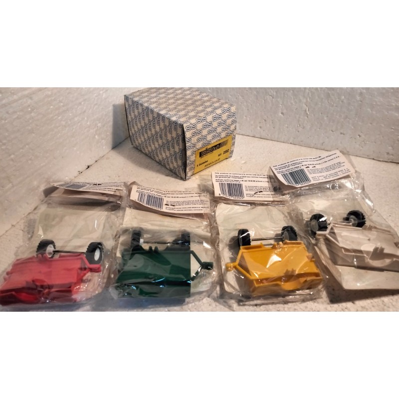 qq SCALEXTRIC EXIN STS REF 2202 CAJA 4 BLISTERS REMOLQUES COMPLETOS *